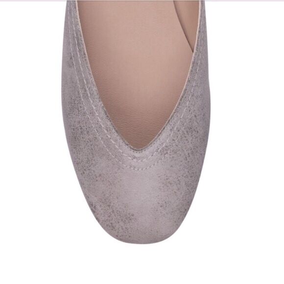 Lucky Brand ALBA Titanium Gray Leather Slip On Ballet Flats  New without Box - Picture 13 of 16
